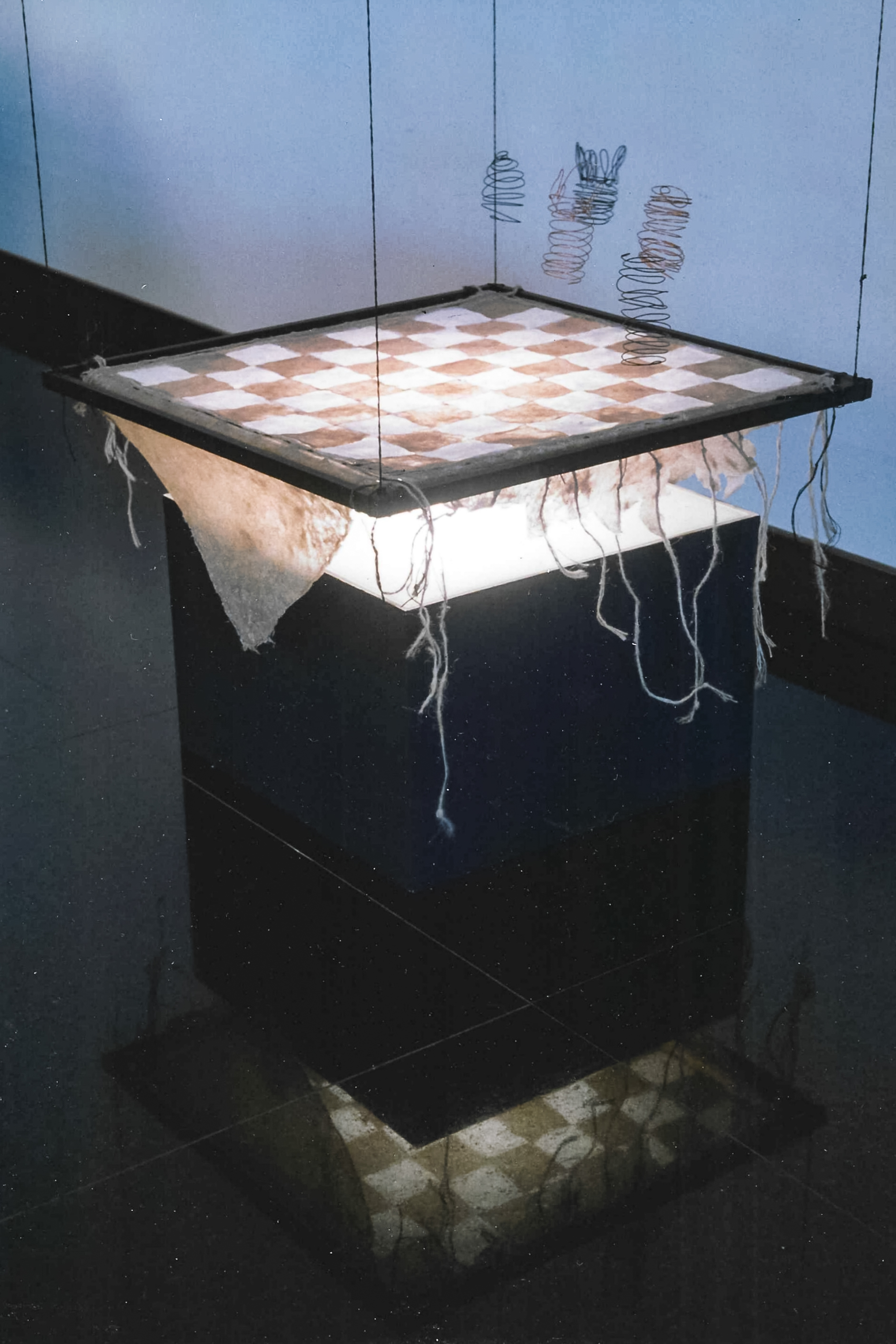 Alt text: Chess board light box