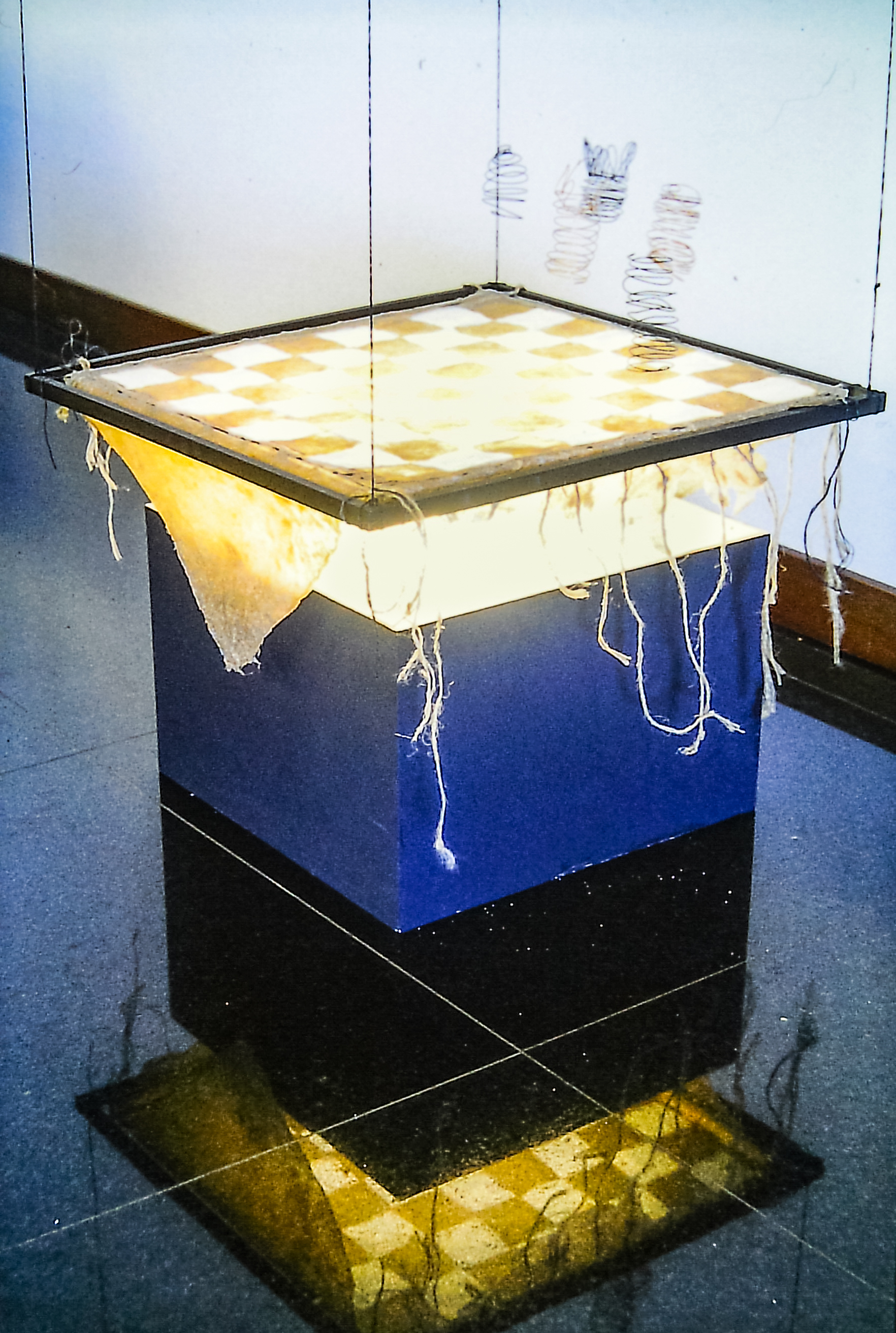 Alt text: Chess board light box