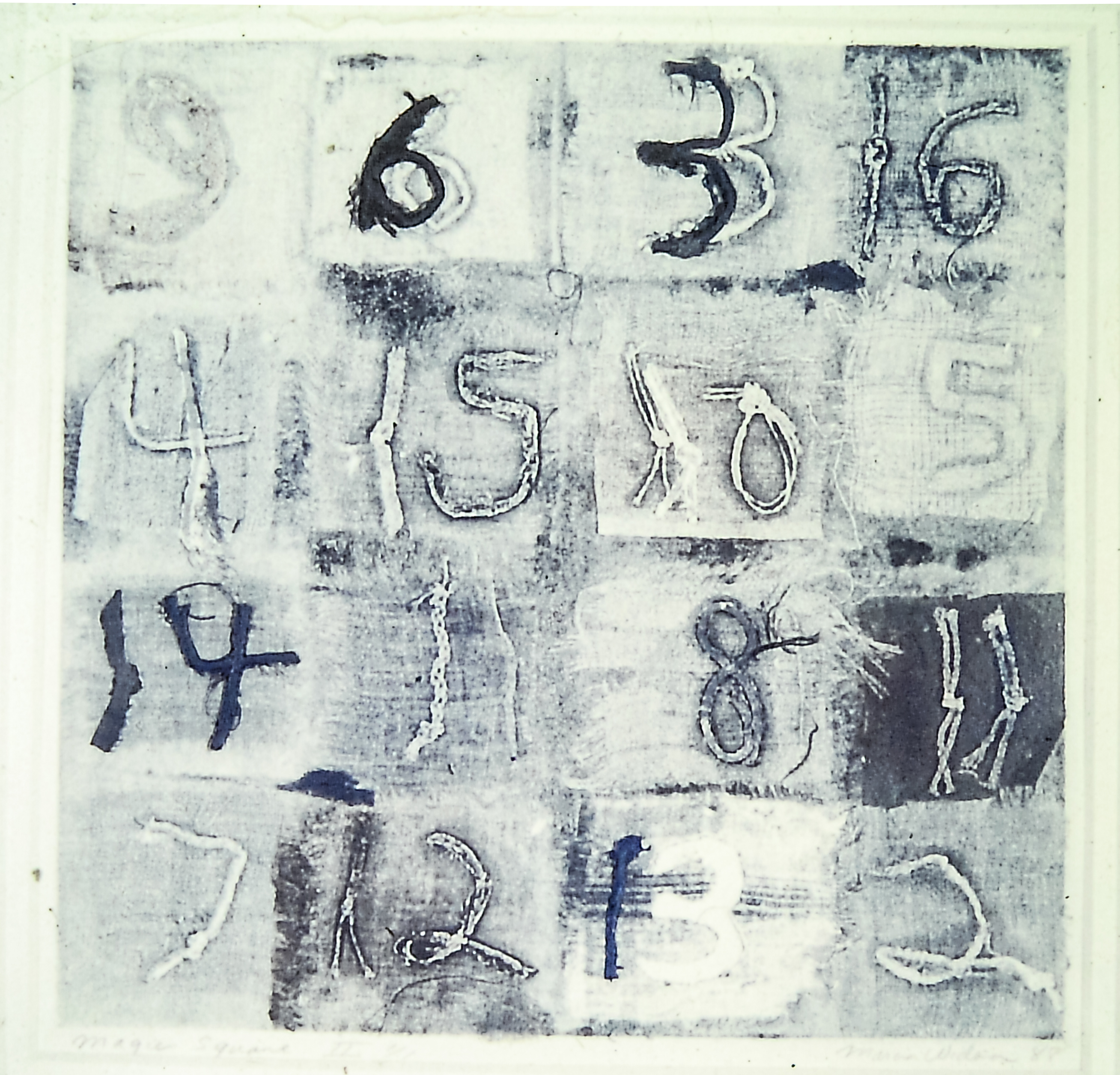 Alt text: Monoprint from numbers