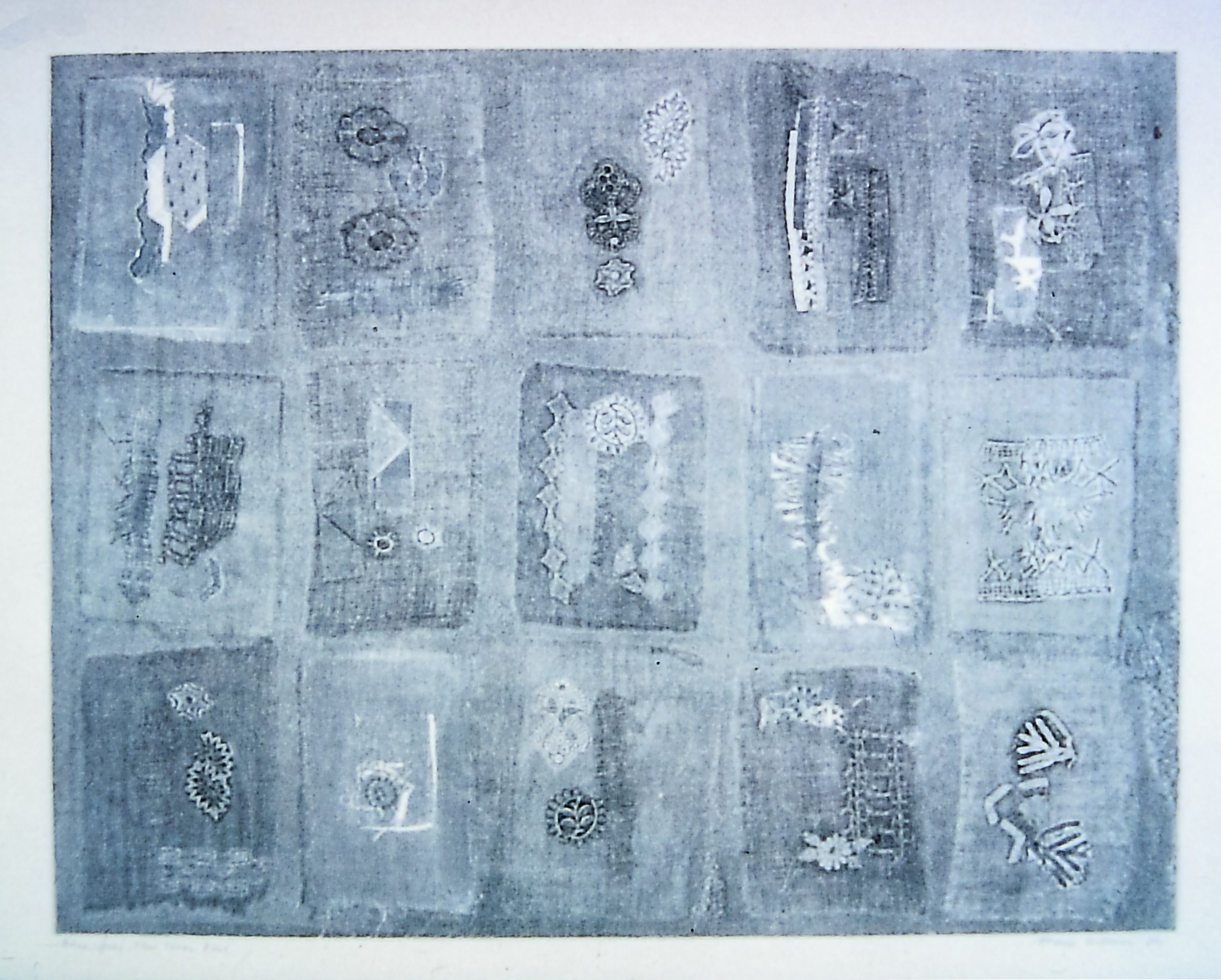 Alt text: Monoprint from cloth