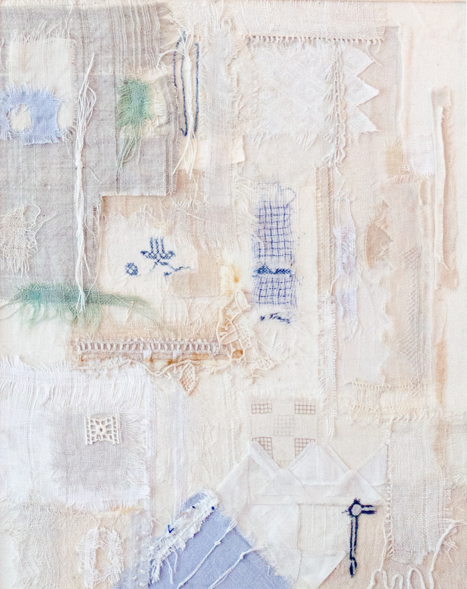 Alt text: Abstract cloth collage