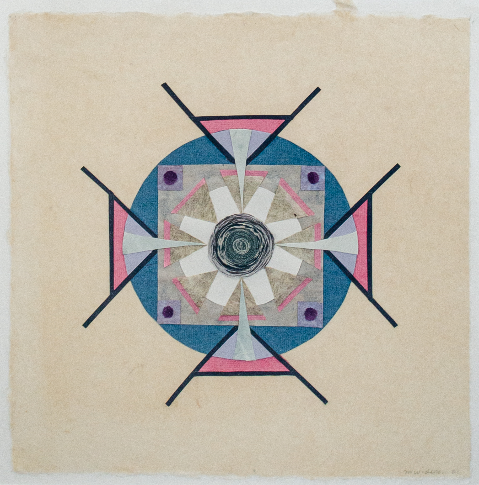 Alt text: paper collage of a mandala