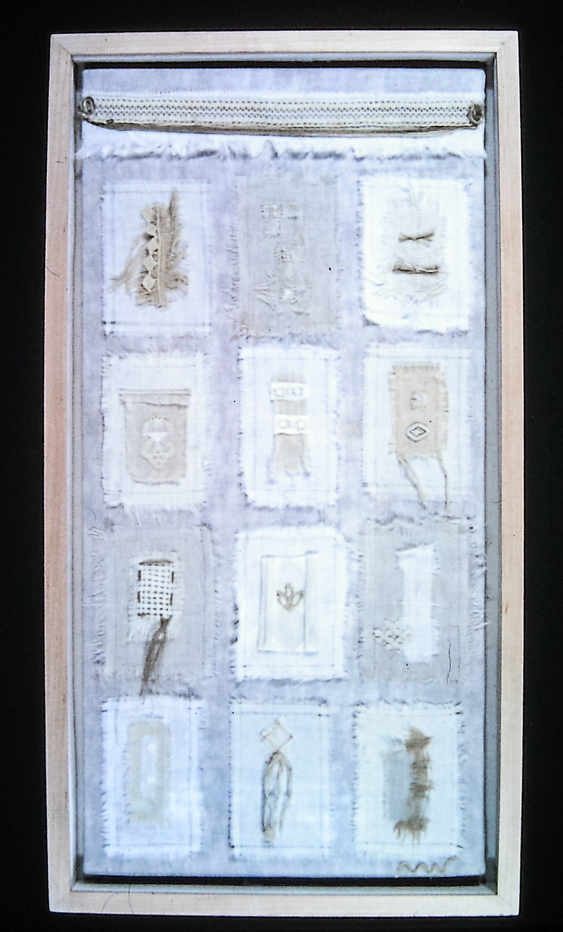 Alt text: Abstract cloth collage