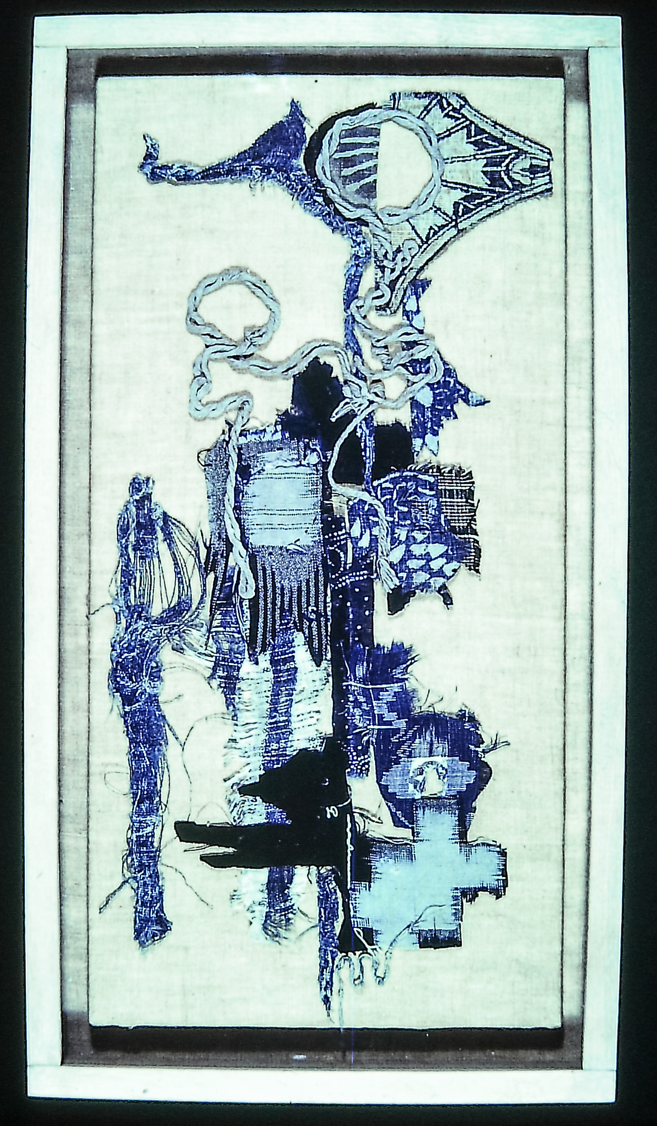 Alt text: Abstract cloth collage