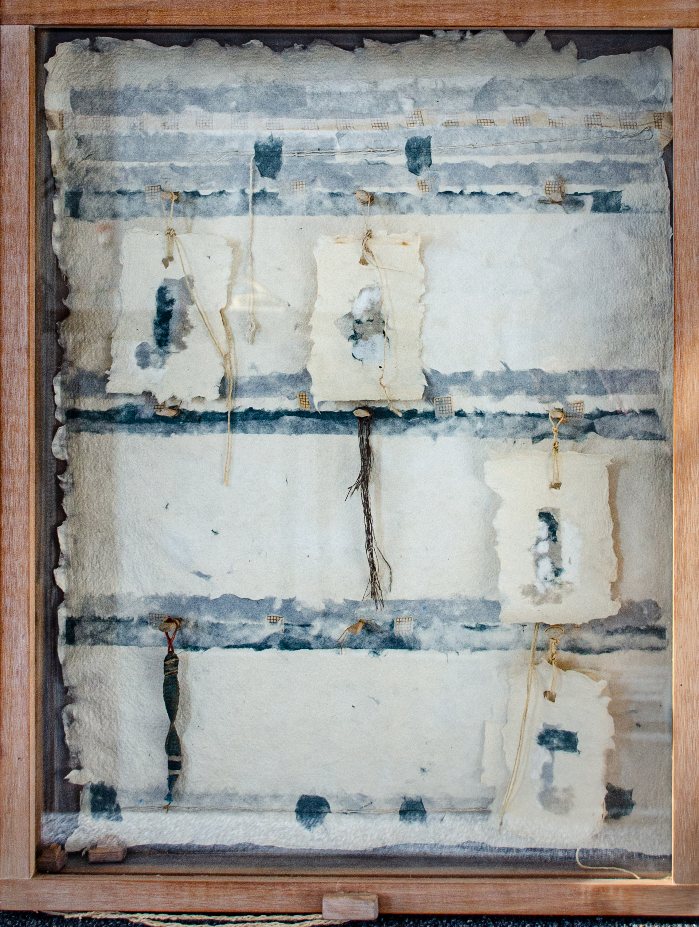 Alt text: Cupboard with handmade paper