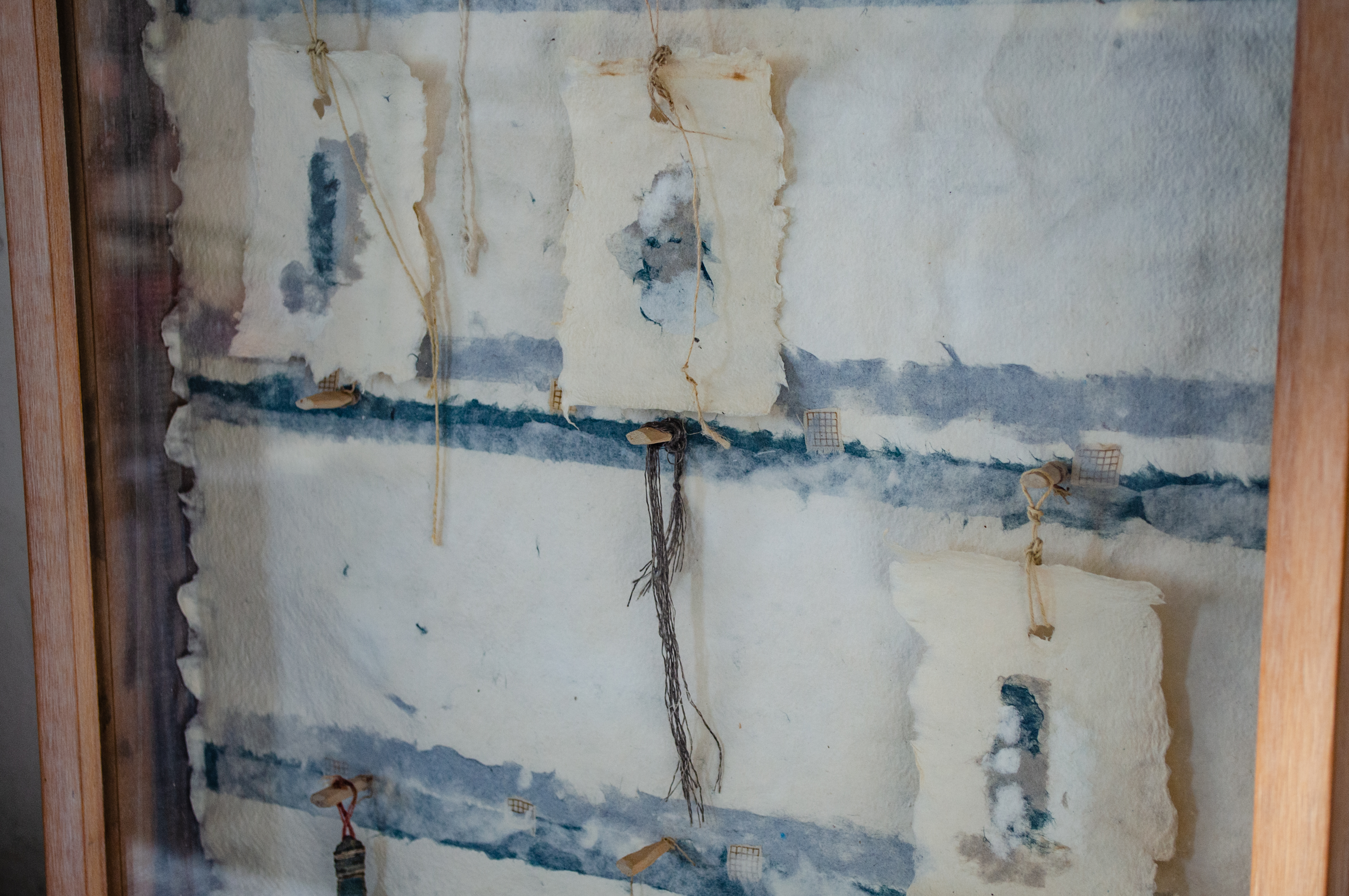 Alt text: Cupboard with handmade paper