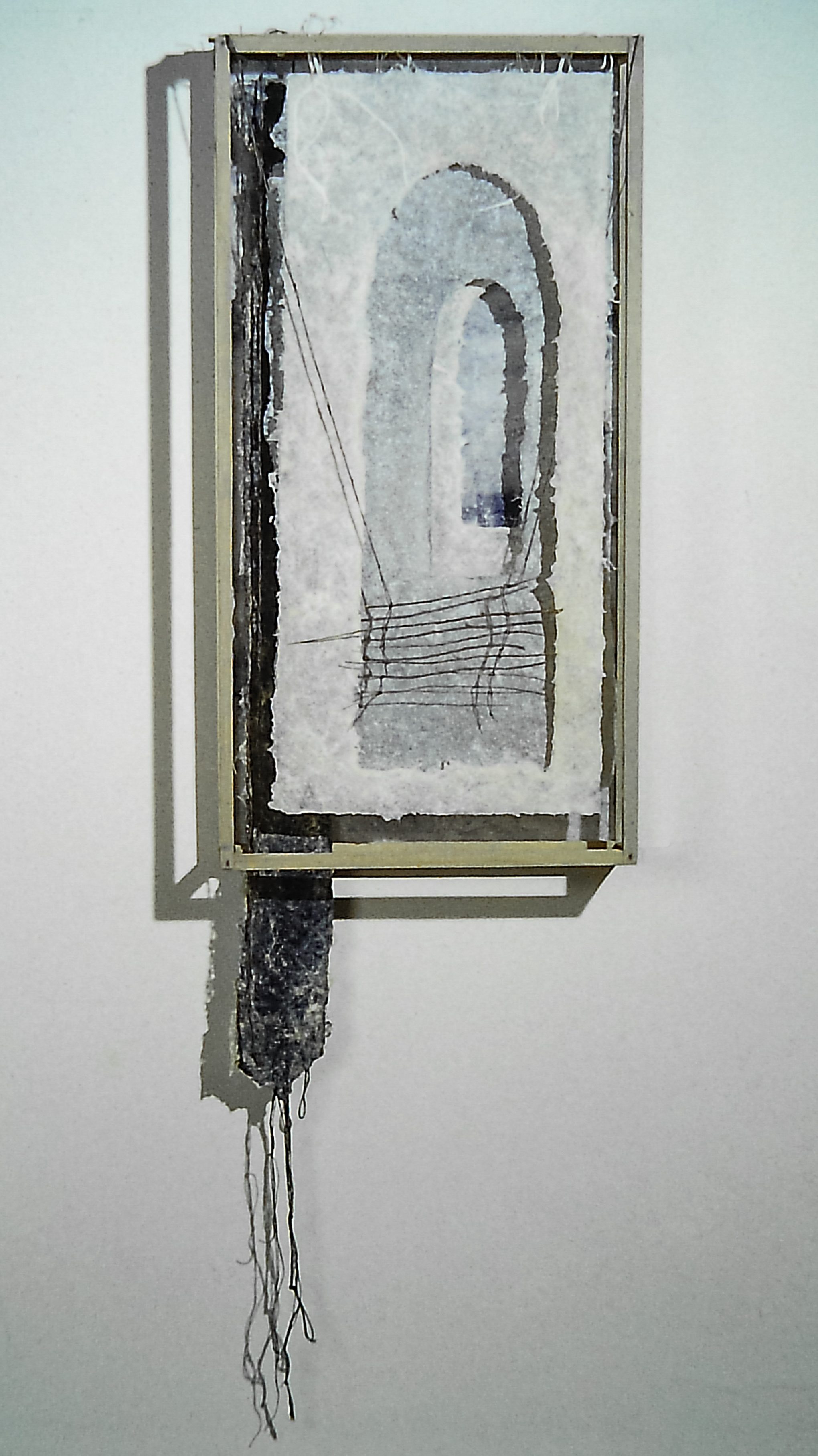 Alt text: Sculptural construction of a door