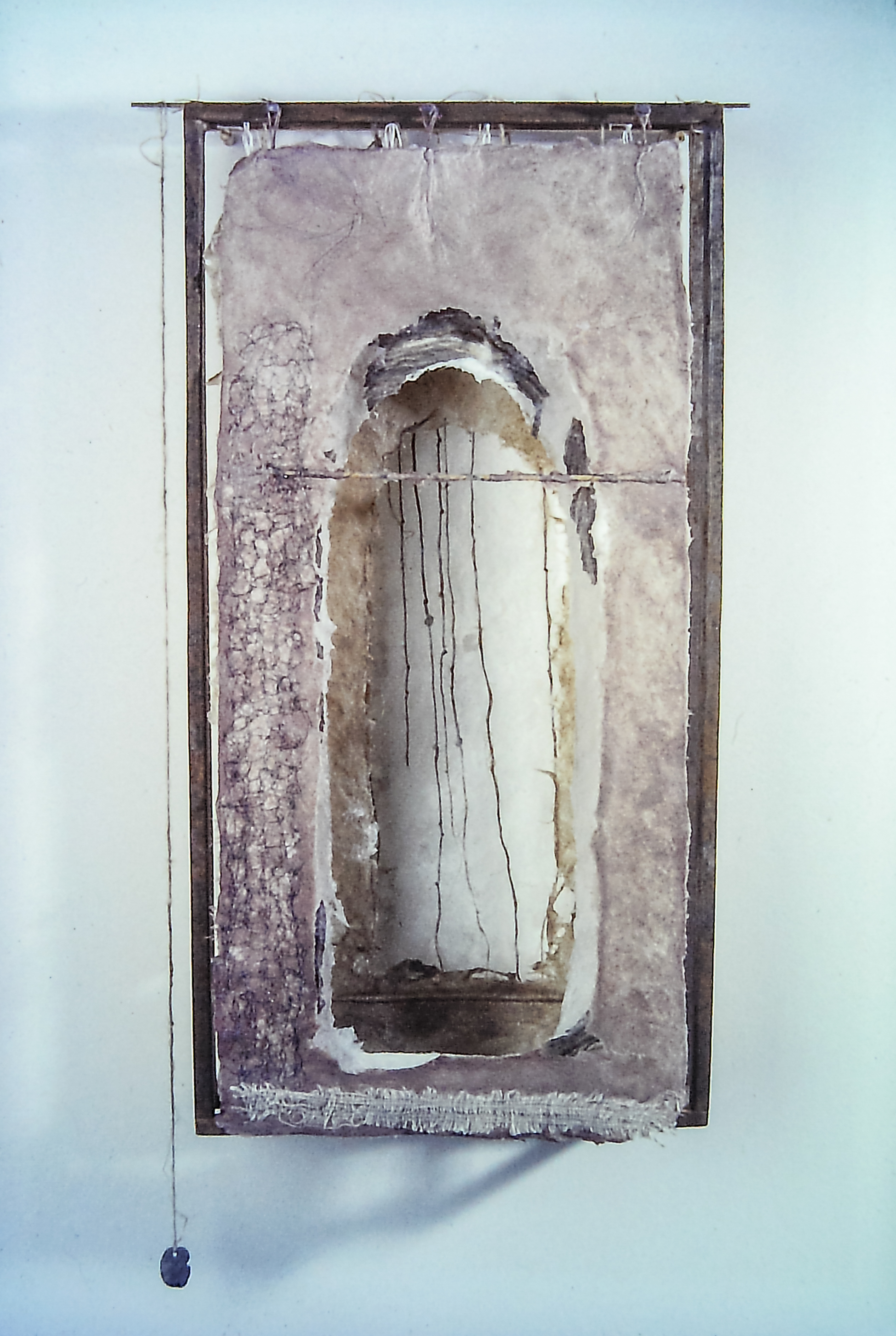 Alt text: Sculptural construction of a door